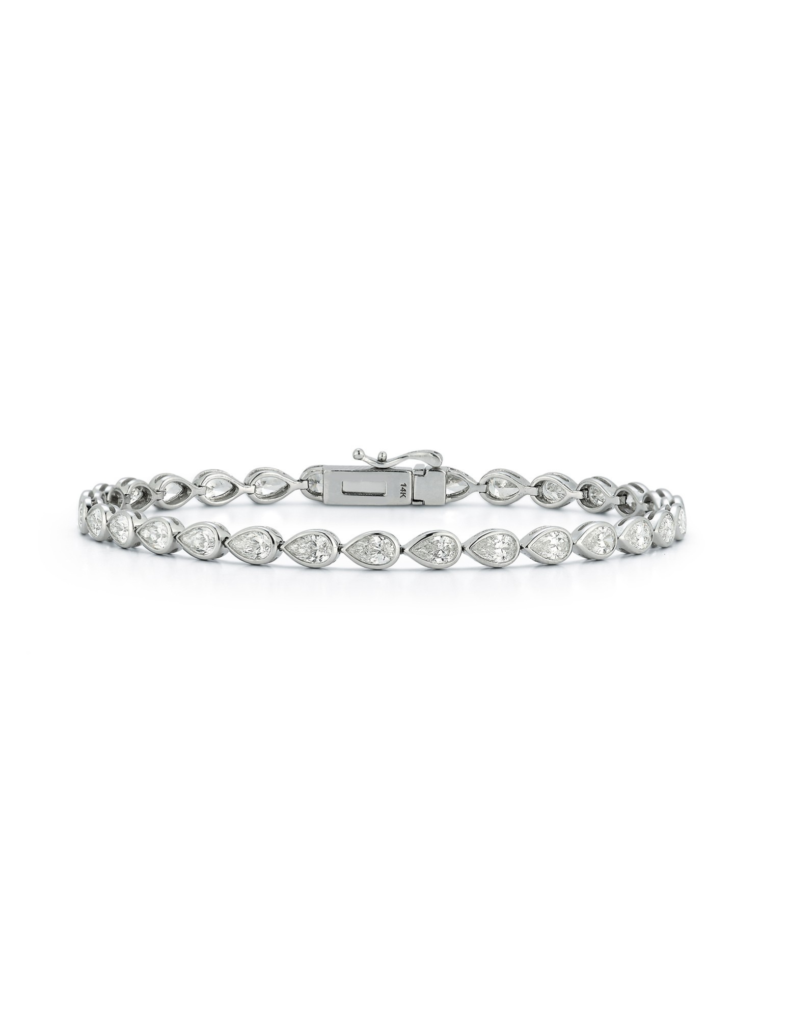 The Pear Bezel Tennis Bracelet