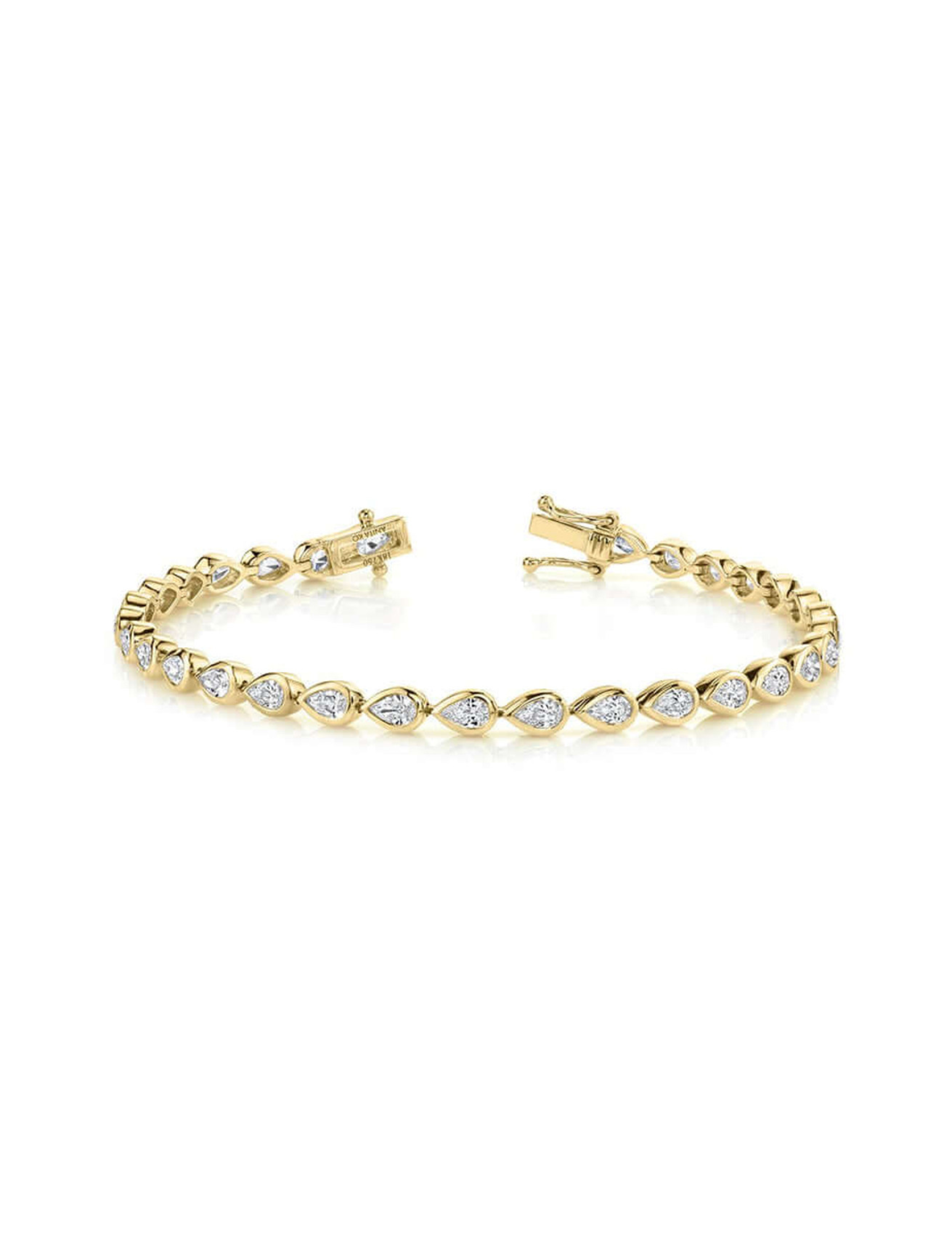 The Pear Bezel Tennis Bracelet