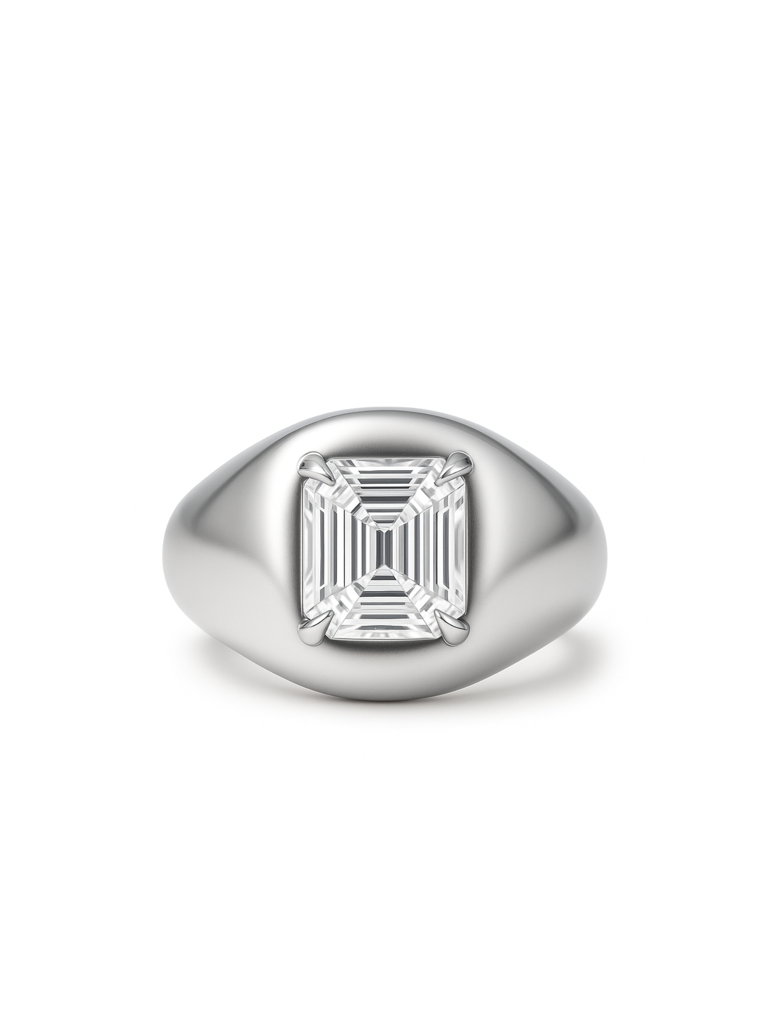 The Silver Asscher Scott Ring