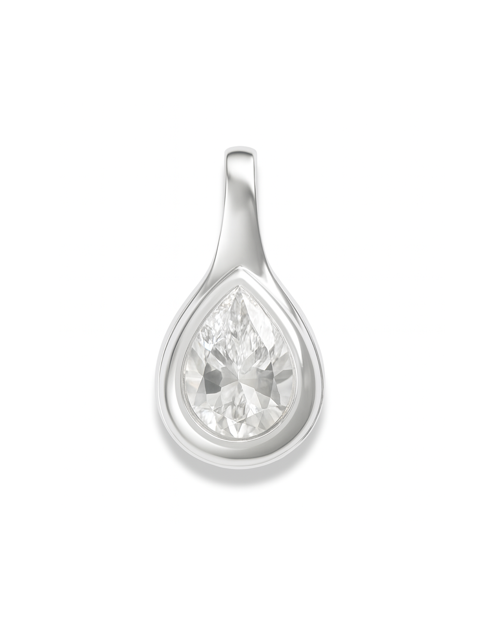 The Silver Jumbo Pear Solus Pendant