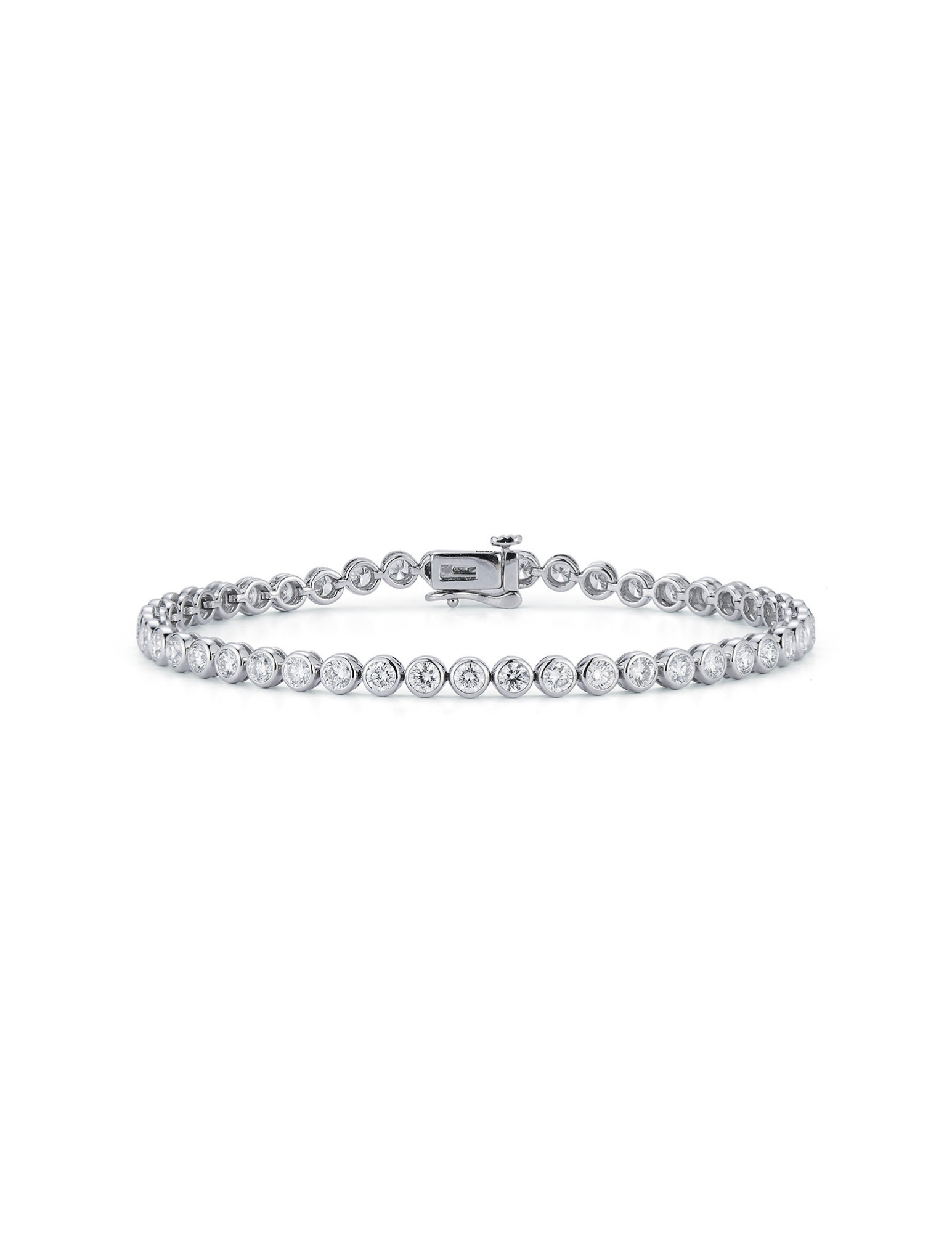 The Round Bezel Tennis Bracelet